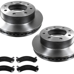 Front Fleet Duty High Carbon Disc Brake Rotors Pads For Express Van 2500 21-22