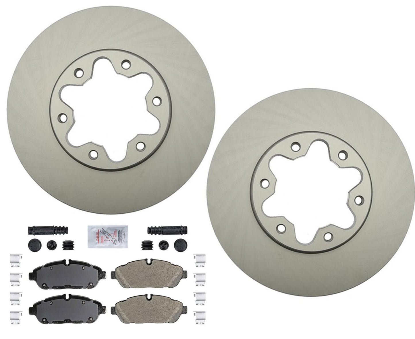 Front GEO Coated Brake Rotors Pads for Ford Transit 350 6 Bolt 4630LB 2020-2023