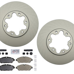 Front GEO Coated Brake Rotors Pads for Ford Transit 350 6 Bolt 4600LB 2020-2022