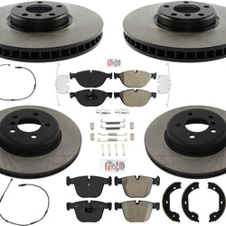 F&R Carbon Brake Rotors Pads hardware For BMW 535i GT 10-17 REF 34116785669 70