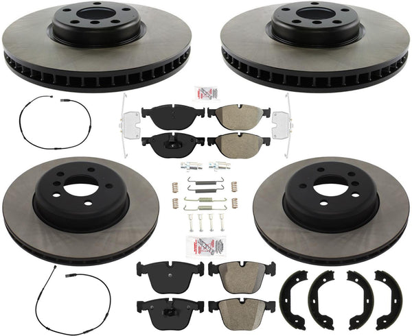 F&R Carbon Brake Rotors Pads hardware For BMW 535i GT 10-17 REF 34116785669 70