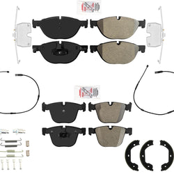 AmeriPRO Premium Semi Metallic Brake Pads Parking Shoes For BMW 535i GT 2010-17