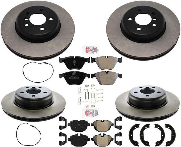 Ft & Rr Carbon Brake Rotors Pads hardware for 2011-2016 BMW 535i REF 34116775277