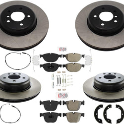 Ft & Rear Carbon Brake Rotors Pads hardware For BMW 535i GT xDrive  2011-2017