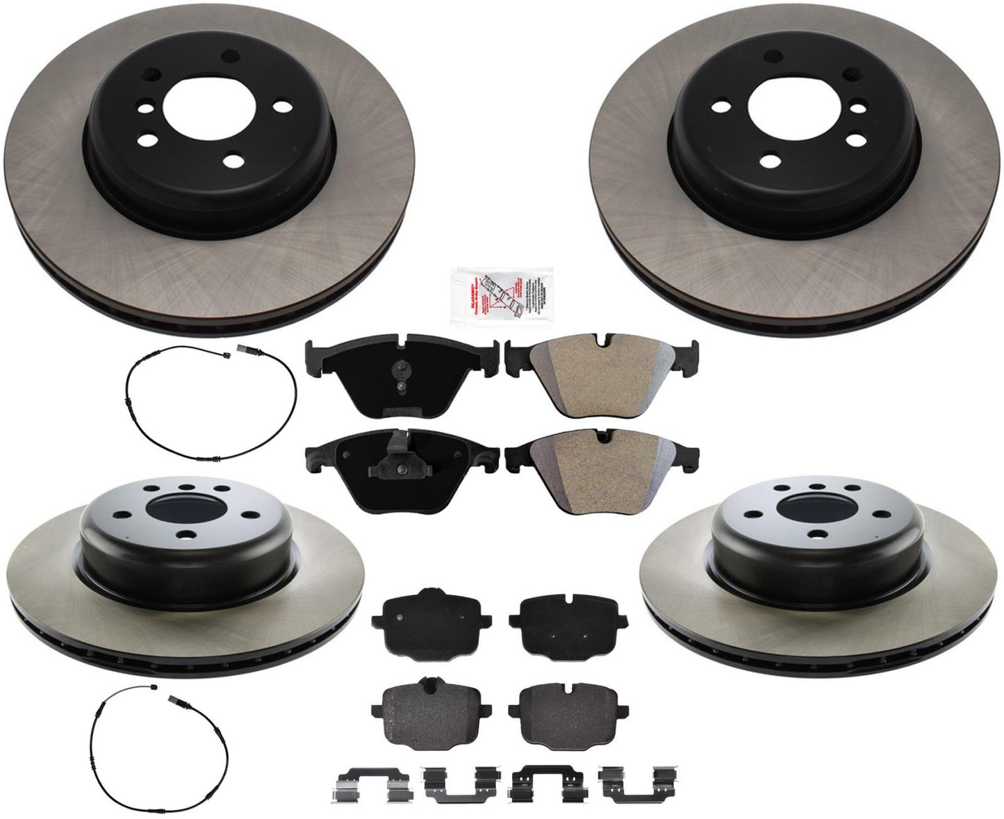 Hardware de pastillas de rotores de freno de carbono pies y traseros para BMW 640i 640i xDrive 2017-2018