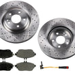 Ceramic Pads Drilled Disc Brake Rotors For Mercedes Benz CLA250 Sport Pack 14-19
