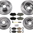 Brake Pads Drilled Disc Brake Rotors For Mercedes Benz CLA250 Sport Pack 14-19