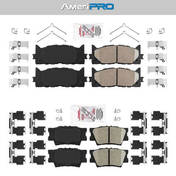 Ceramic Front + Rear Brake Pads FOR 2007-2018 TOYOTA AVALON CAMRY ES300H ES350