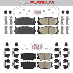 Ceramic Front + Rear Brake Pads FOR 2007-2018 TOYOTA AVALON CAMRY ES300H ES350