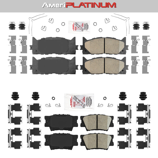Ceramic Front + Rear Brake Pads FOR 2007-2018 TOYOTA AVALON CAMRY ES300H ES350