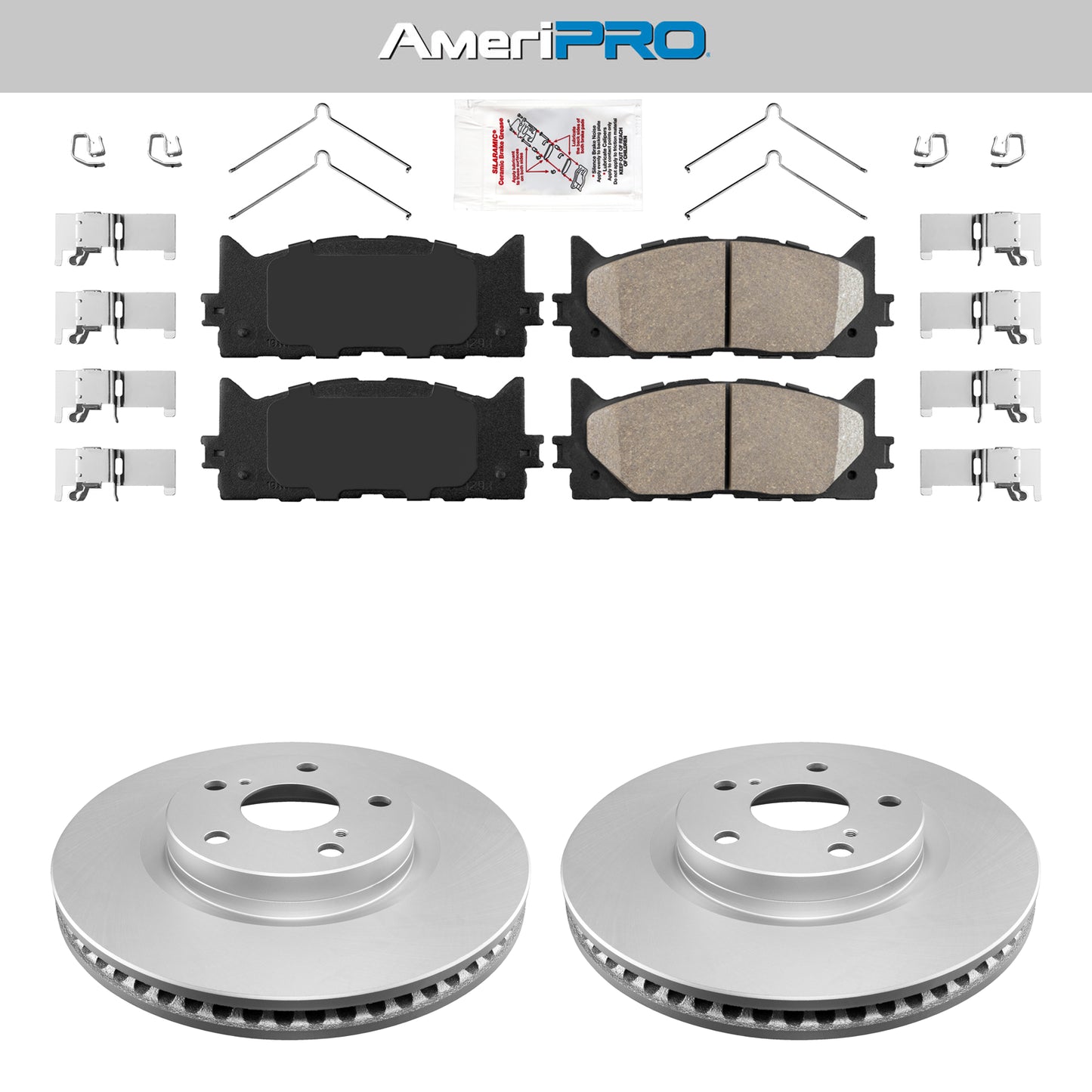 Almohadillas de cerámica delanteras y rotores recubiertos para TOYOTA AVALON CAMRY ES300H ES350 07-2018