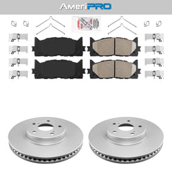 Front Ceramic Pads & Coated Rotors FOR 07-2018 TOYOTA AVALON CAMRY ES300H ES350
