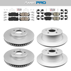 Rotores recubiertos de pastillas de freno de cerámica delantera y trasera PARA 12-18 AVALON CAMRY ES300H ES350