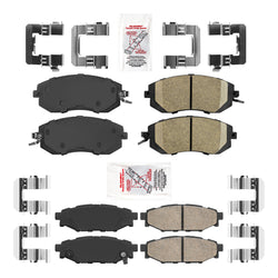 Ceramic Front + Rear Brake Pads FOR 11-18 BRZ CROSSTREK FORESTER IMPREZA LEGACY