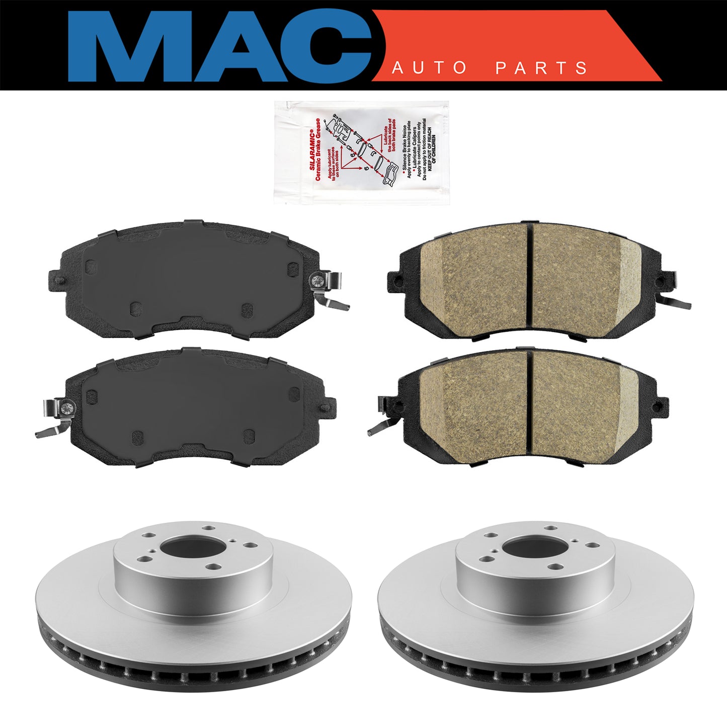 Front Ceramic Pads & Coated Rotors FOR 2011-2016 SUBARU IMPREZA OUTBACK SPORT