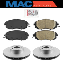 Front Ceramic Pads & Coated Rotors FOR 2011-2016 SUBARU IMPREZA OUTBACK SPORT