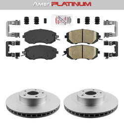 Front Ceramic Pads & Coated Rotors FOR 2011-2016 SUBARU IMPREZA OUTBACK SPORT