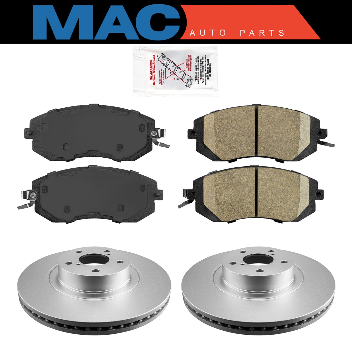 Almohadillas cerámicas delanteras y rotores recubiertos para 11-20 BRZ IMPREZZA WRX FORESTER LEGACY 86