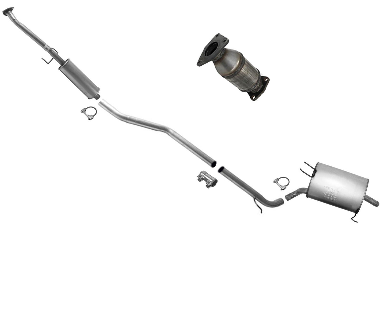 Exhaust System With Rear Converter For Honda Accord 2008-2012 2.4L Sedan