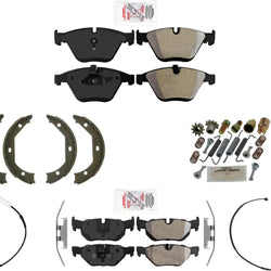 AmeriPro Premium Disc Brake Pads Sensors Parking for BMW X1 XDrive 2.0L 12-15