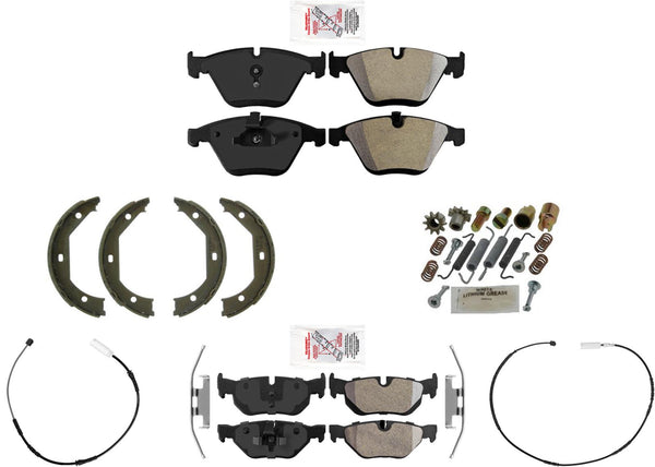 AmeriPro Premium Disc Brake Pads Sensors Parking for BMW X1 XDrive 2.0L 12-15