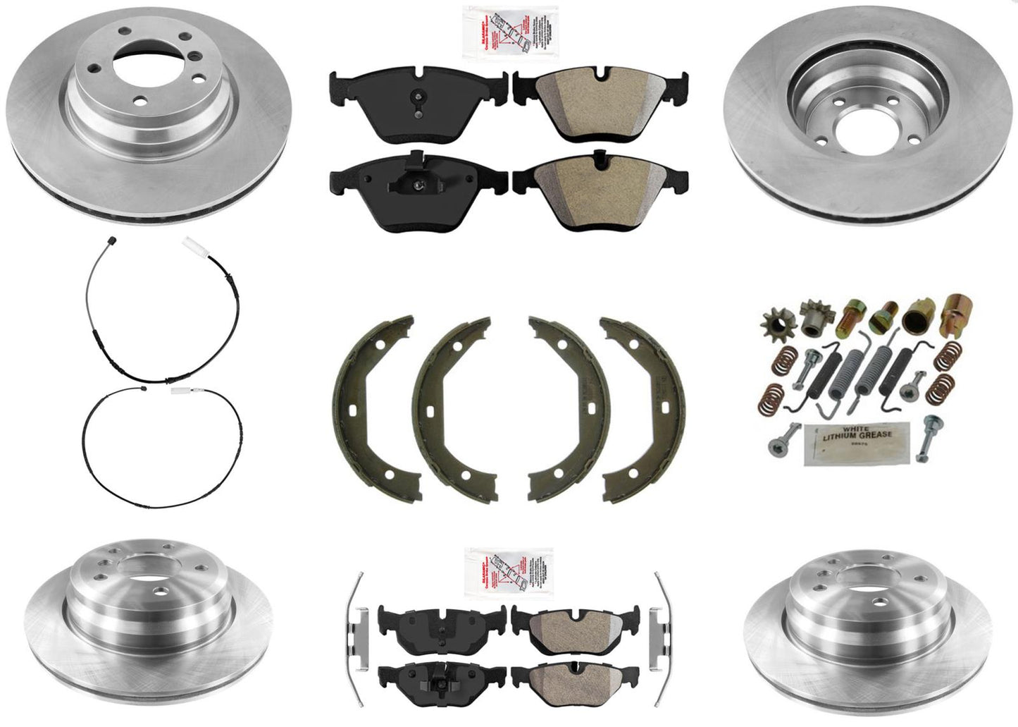 Rotores de freno de disco, sensores de pastillas de freno para Bmw X1 AWD X Drive 2.0L 12-15