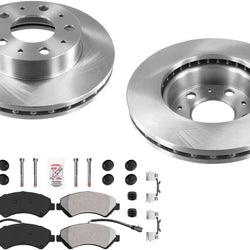 High Carbon Front Disc Brake Rotors Pads for Ram Promaster 2500 3500 2015-2021