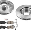 High Carbon Front Disc Brake Rotors Pads for Ram Promaster 1500 Van 2014-2021