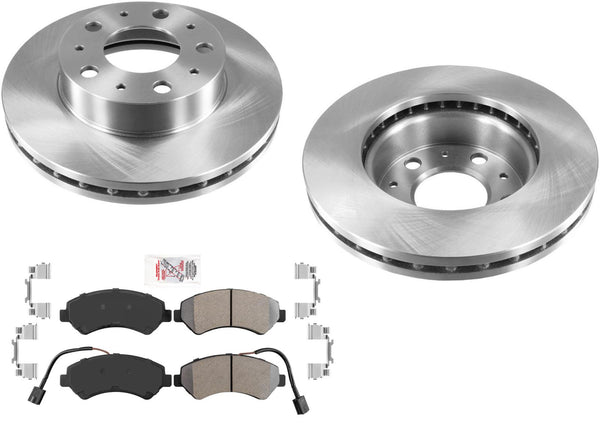 High Carbon Front Disc Brake Rotors Pads for Ram Promaster 1500 Van 2014-2021