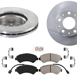 Front Disc Brake Rotors Semi Metallic Pads for Ram Promaster 2500 3500 2014-2021