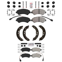 Fleet Duty Disc Brake Pads Parking Shoes for 14-21 Ram Promaster 1500 Vented Rr