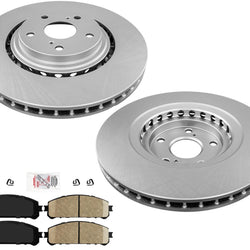 Fits 10-15 Lexus RX350 & 10-15 RX450H Front Disc Brake Rotors & Brake Pads 3pc