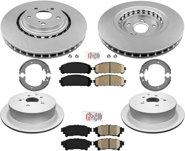 Para 2010-2015 Lexus RX350 10-15 RX450h rotores de freno de disco delantero trasero pastillas de cerámica