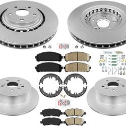 For 2008-2013 Toyota Highlander Front Rear Brake Rotors Ceramic Pads Brake Shoes