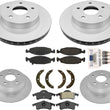Front & Rear Rotors Pads & Parking Shoes For 1999-2002 Jeep Grand Cherokee