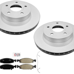 Front Coated Rotors & AmeriBRAKES Pads For Jeep Grand Cherokee 1999-2002