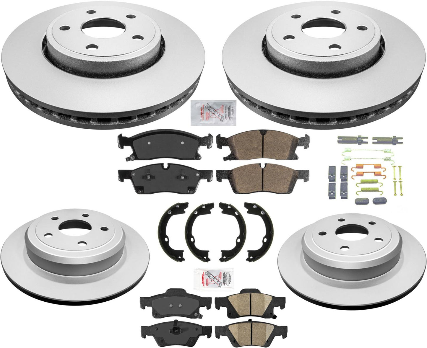 Rotores y pastillas de freno de disco delantero/trasero de 330 mm para Jeep Grand Cherokee 2011-2021