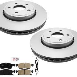 Front 330MM Coated Disc Brake Rotors & Pads For Jeep Grand Cherokee 2011-2021