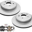 Rear Solid Coated Disc Brake Rotors & Brake Pads For Jeep Grand Cherokee 11-20