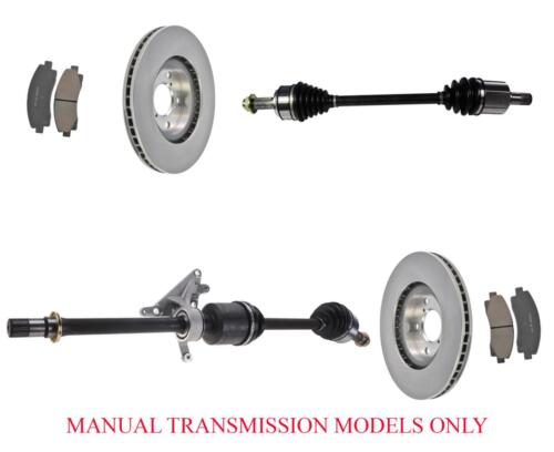Front Axles Rotors & Pads for Acura TL All Wheel Drive Manual Transmission 10-14