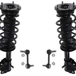 Fits 07-08 Ford Edge Front Complete Coil Spring Strut Assembly Sway Bar Link 4pc