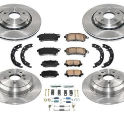 Front & Rear Brake Rotors Ceramic Brake Pads for Honda Odyssey 15-17 8pc Kit