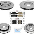 Coated Rotor Brake Rotors & Ceramic Brake Pads For 2018-2021 Lexus RX350 RX350L