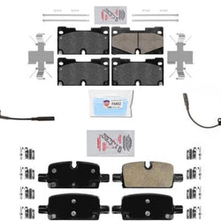 AmeriBrakes Ceramic Pads w hardware Sensors for 2021 Chevrolet Tahoe 4 Pcs