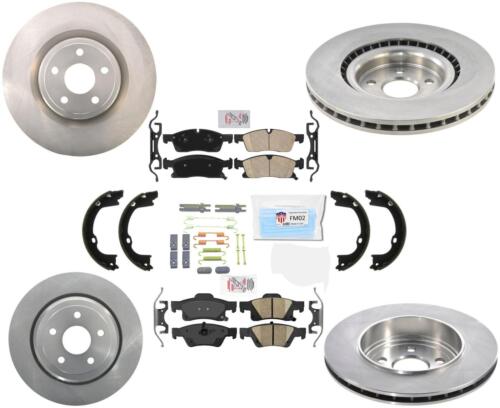 Pastillas de freno Ft &amp; Rr Ameri con rotores de freno de disco AUT para Jeep SRT 6.4L 12-20