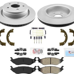 Hardware de pastillas de rotores de freno de disco revestido trasero para Ram 1500 2006-2018