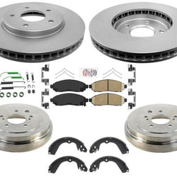Coated Front Brake Rotors & Ceramic Pads Drums Shoes for Nissan 13-21 NV200 7pc