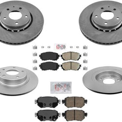 Coated & Balanced Disc Rotors Brake Pads for 2019-2021 Mazda 6 Natural Aspirated