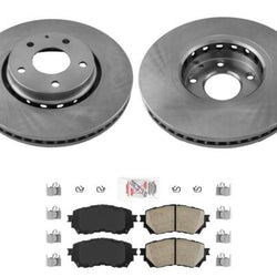 FRONT Coated Disc Rotors Brake Pads for 2019-2021 Mazda 6 Natural Aspirated