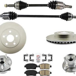 Frt Hub and Bearings Disc Brake Rotors Cv Shaft Axles for Toyota Prius 2004-2009